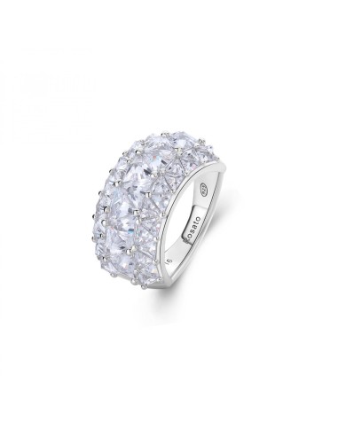 Anello fascia Rosato Vittoria in argento 925 e cristalli RZVT33C Mi...
