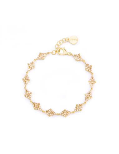 Bracciale morbido Rosato Vittoria in argento 925 placcato oro giall...