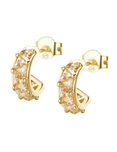 Orecchini cerchietto Rosato Vittoria in argento 925 placcato oro gi...