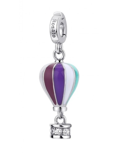 Charm ROSATO Storie in argento 925 con smalti e cristalli RZ202R Mo...