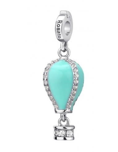 Charm ROSATO Storie in argento 925 con smalti e cristalli RZ187R Mo...
