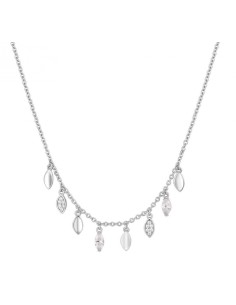 Collana Rosato Gaia in argento 925 con pendenti a forma di petalo R...
