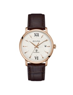 Orologio BULOVA Hudson 97B225 cinturino in pelle marrone quadrante ...