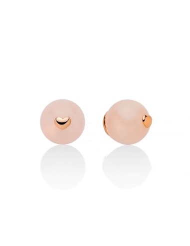 Acquista Orecchini MILUNA in argento 925 placcato oro rosa con giad...