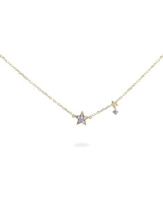 Girocollo RUE DES MILLE Stardust Ten in argento 925 placcato oro gi...