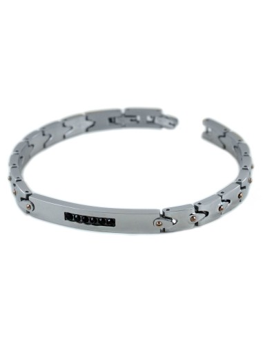 Bracciale ZANCAN Uomo in acciaio e pvd rosato EHB404