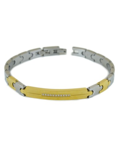 Bracciale ZANCAN Uomo in acciaio e pvd dorato EHB398