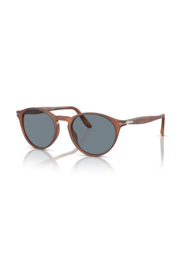 Occhiali da sole PERSOL PO3092SM Terra Di Siena Light Blue 900656 5...