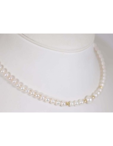 Collana in oro giallo con perle e sfere in oro giallo B-1006A/6 onl...