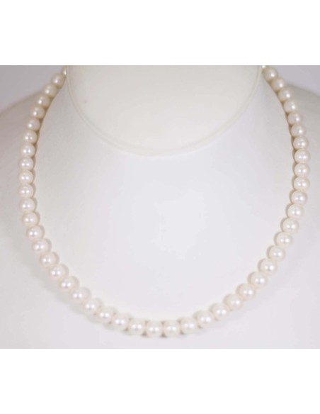 Collana in oro bianco 18Kt con perle B-105B/1 only 161,70 € on OroF...