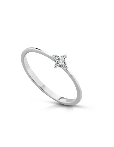 Anello in oro bianco 18Kt con diamanti naturali C-ANTIP/3 only 271,...
