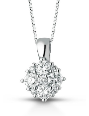 Girocollo in oro bianco 18Kt con diamanti naturali F-CIOFROST-1M on...