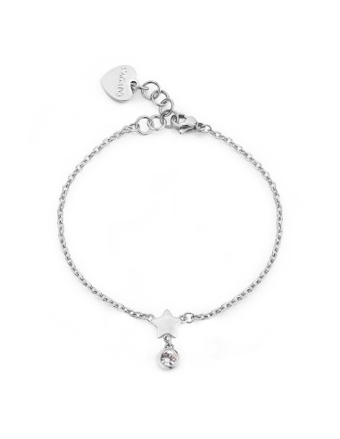 Bracciale S'AGAPO Luce in acciaio 316L SCE27 con centrale a forma d...