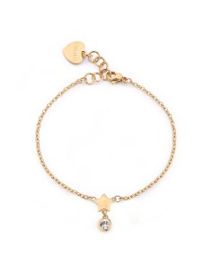 Bracciale S'AGAPO Luce in acciaio 316L dorato SCE28 con centrale a ...