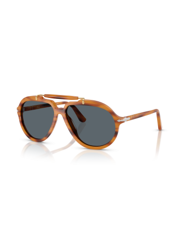 Occhiali da sole PERSOL Senna Series PO0202S Striped Brown Blue 960...