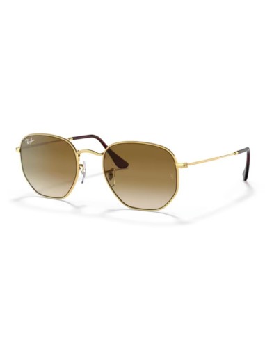 Occhiali sole RAY-BAN Hexagonal RB3548 001/51 51 Arista Clear Gradi...