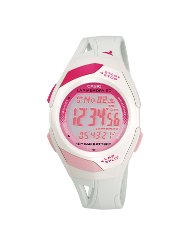 Orologio CASIO serie STR300 Runner STR-300-7EG White Fuchsia in Off...