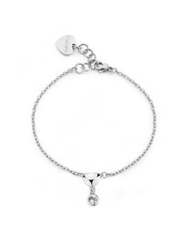 Bracciale S'AGAPO Luce in acciaio 316L SCE44 con centrale a forma d...