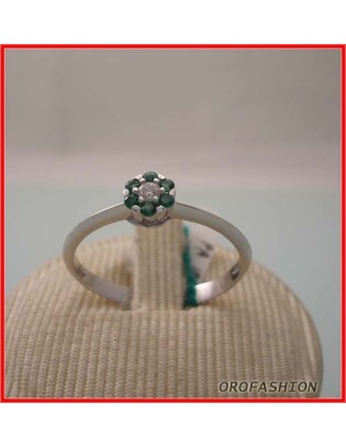 Anello oro 18kt pietre semipreziose effetto SMERALDI - 407126