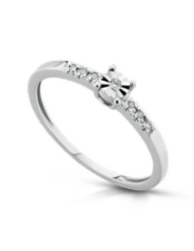Anello in oro bianco 18Kt con diamanti naturali F-ANSOFT/1 only 210...
