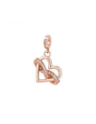 Charm ROSATO Storie in argento 925 placcato oro rosa RZ194 con cris...