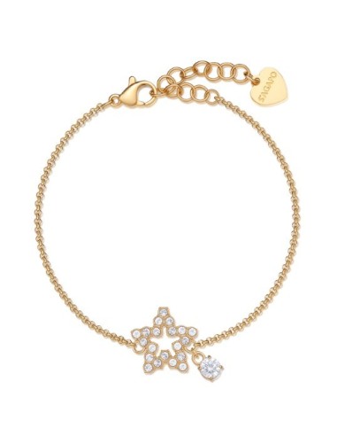 Bracciale S'AGAPO Twinkle SWN16 in acciaio 316L dorato con pendente...