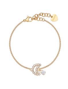 Bracciale S'AGAPO Twinkle SWN18 in acciaio 316L dorato con pendente...