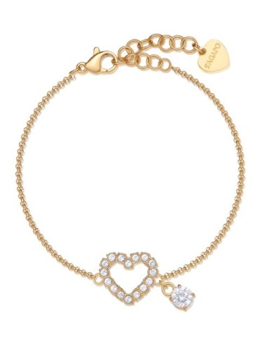 Bracciale S'AGAPO Twinkle SWN02 in acciaio 316L dorato con pendente...