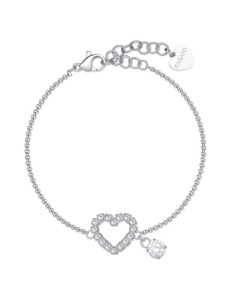 Bracciale S'AGAPO Twinkle SWN11 in acciaio 316L con pendente cuore ...