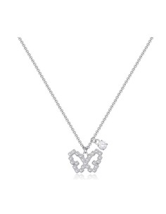 Collana S'AGAPO Twinkle SWN09 in acciaio 316L con pendente farfalla...