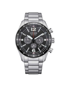 Orologio CITIZEN Aviator Crono CA4654-55E Black con cinturino in ac...
