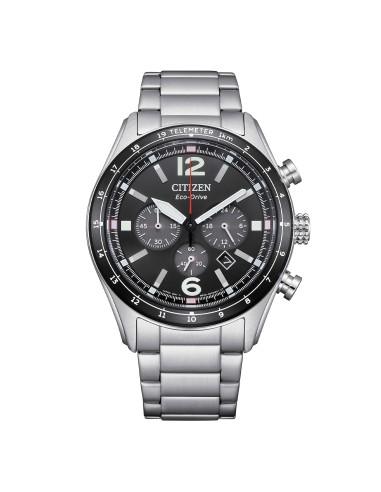 Orologio CITIZEN Aviator Crono CA4654-55E Black con cinturino in ac...