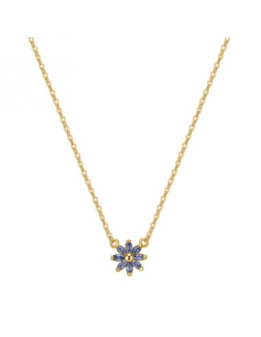 Collana ROSATO Gaia in argento 925 dorato RZGA63 con fiore colorato...