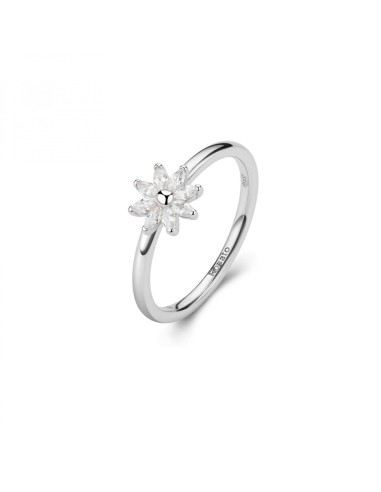 Anello ROSATO Gaia in argento 925 RZGA80C con fiore  Misura 16 onl...