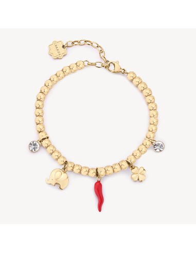 Bracciale BROSWAY Chakra in acciaio 316L dorato BHKB246 Cornetto on...