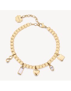Bracciale BROSWAY Chakra in acciaio 316L dorato BHKB250 Cuore  a so...