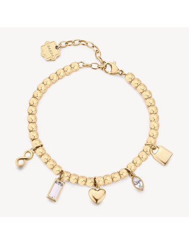 Bracciale BROSWAY Chakra in acciaio 316L dorato BHKB250 Cuore only ...