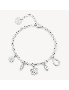 Bracciale BROSWAY Chakra in acciaio 316L BHKB251 Fiore di Loto  a s...