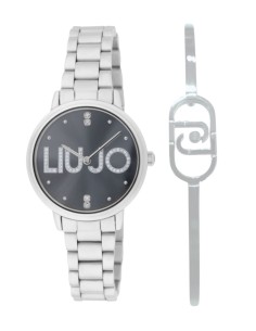 Orologio LIU-JO Couple Essence TLJ2513 Silver Black + Bracciale rig...