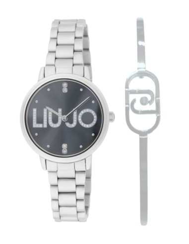 Orologio LIU-JO Couple Essence TLJ2513 Silver Black + Bracciale rig...