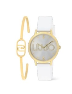 Orologio LIU-JO Couple Essence TLJ2523 Gold White + Bracciale rigid...