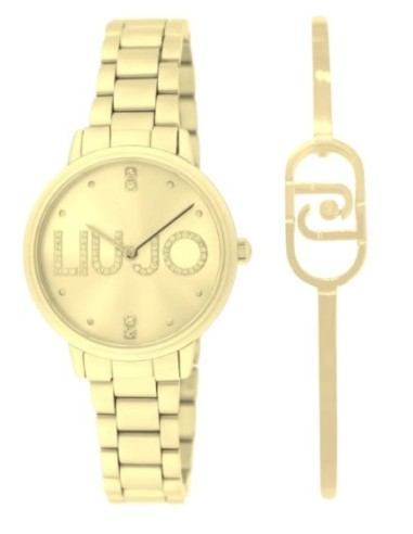 Orologio LIU-JO Couple Essence TLJ2518 Gold + Bracciale rigido Gold...