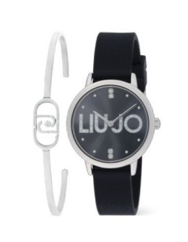 Orologio LIU-JO Couple Essence TLJ2521 Silver Black + Bracciale rig...