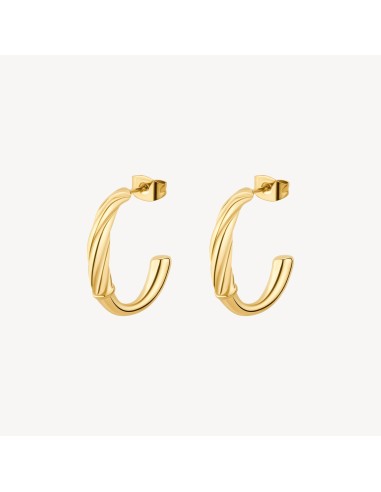 Orecchini a cerchio BROSWAY Amy in acciaio 316L pvd oro 14K BAY27  ...