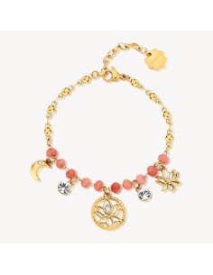 Bracciale BROSWAY Chakra Mistici in acciaio 316L dorato e cristalli...