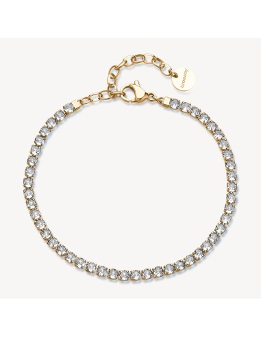Bracciale tennis BROSWAY Desideri BEI100 in acciaio 316L dorato con...