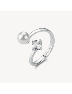 Anello BROSWAY FANCY in argento 925 perla e cristallo FIW147B Misur...