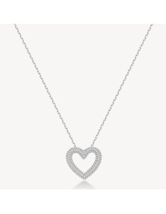 Collana BROSWAY FANCY in argento 925 pendente a forma di Cuore e cr...