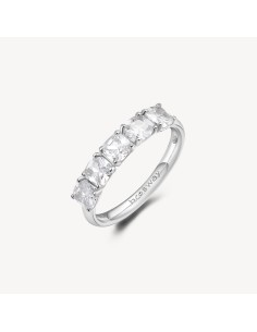 Anello BROSWAY FANCY in argento rodiato 925 e cristalli taglio cush...