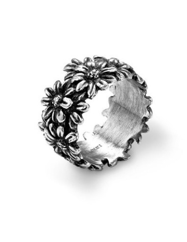 Anello GIOVANNI RASPINI Fascia Margherite in argento 925 07791/16 M...